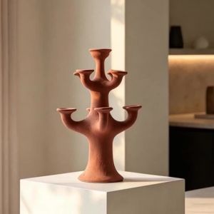 xpkQ Retro Special-shaped Candle Holder Vertical Desktop Candlesticks Homestay Living Room Entrance Desktop Atmosphere Candelabra R6P8Q