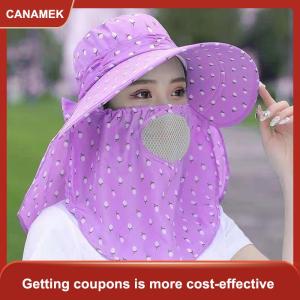 【CANAMEK】 Mũ Chống Nắng Mũ Mùa Hè Nữ che mặt Mũ Chống Nắng thoáng khí Mũ mùa hè dễ phối với vành lớn chống tia cực tím đi xe đạp sunhat