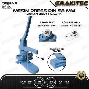 Grakitec Mesin Alat Press Pin Moulding 44 & 58 mm Bahan Body Plastik