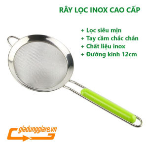 Dụng cụ lọc thực phẩm INOX (Size 12cm - Cán 16cm) rây bột nhỏ mịn lọc đồ ăn dặm cho bé dùng đa năng - giadunggiare.vn