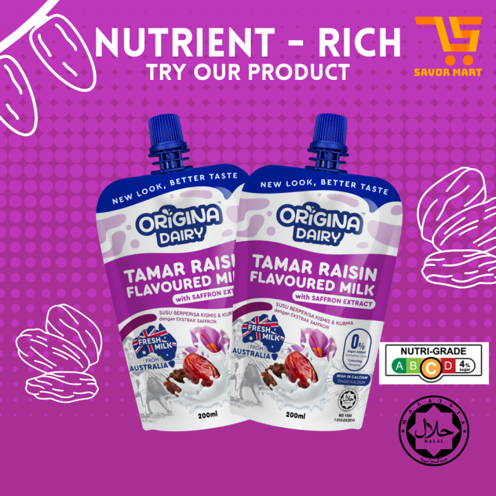 [SG READY STOCK] Tamar Raisin Milk with Saffron Extract | ORIGINA Dairy ...