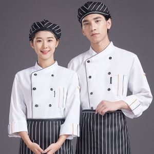 Chef Uniform for Men/Women Chefs Uniform For Men Chef Jacket Long Sleeved Cotton Breathable Ready Stock M-2XL