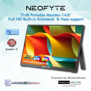 Neofyte by ARZOPA Portable Monitor - 14.0 Full HD 1080P IPS Screen USB Type-C  External Travel Monitor for Work Trip Ultra-Light Second Display for Laptop Built-in Kickstand T14S