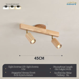 [SG Seller]Downlight Aisle Light Living Room Ceiling Light Japanese Log Led Ceiling Lamp Modern Wooden Track Light