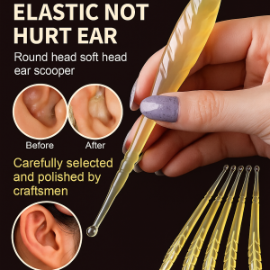 อุปกรณ์ทำความสะอาดหูแบบยืดหยุ่นซิลิโคน ขอบบาง เครื่องมือทำความสะอาดหู เครื่องมือทำความสะอาดขี้หู หัวนุ่ม ปลอดภัย เหมาะสำหรับผู้สูงอายุ ผู้ใหญ่ และเด็ก