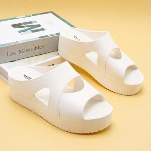 Korean Stylish Womens summer platform wedge sandals - 2025 new fashion versatile plastic outdoor/indoor flip-flops