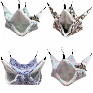 ER52858 Squirrel Hedgehog Sleeping Hut Playing Soft Warm Bunkbed Hamster Bed Pet Tent Parrot Hammock