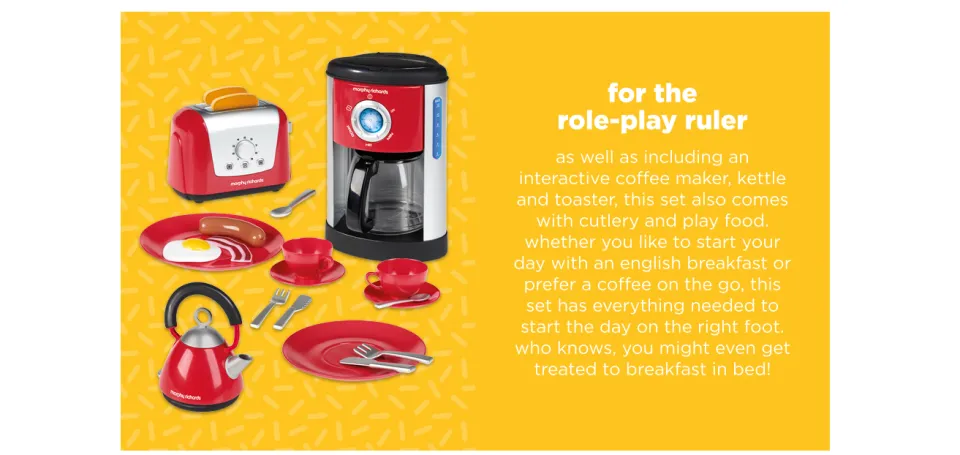 Casdon Morphy Richards Kitchen Set Toy Kettle, Toaster and