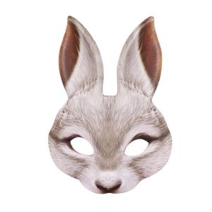 LIEYH Trọng lượng nhẹ Mủ cao su Con thỏ Tiệc lễ hội Nam nữ Giáng sinh Đạo cụ cosplay Ngày hội  nạ thỏ Trang phục dự tiệc  nạ hóa trang Trang trí Halloween