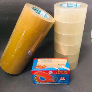 Băng keo dán thùng 5F trong đục 100 yard 200 yard siêu chắc siêu bền- Điện gia dụng Hoàng Kim