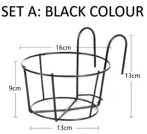 JCLSGP Bronze Material Hanging Iron Flower Rack Balcony Flower Pot Rack