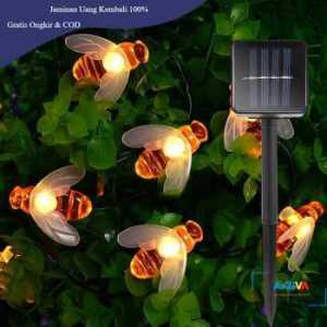 Finether Lampu Taman Lebah Solar Panel Outdoor Lamp Waterproof IP65 30 LED - BE306 - Warm White