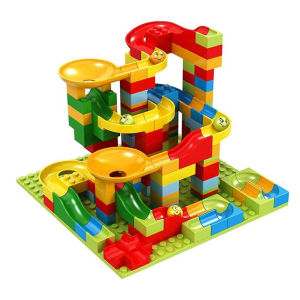 168PCS Marble Race Run Construction Building Blocks Plastic Funnel Slide DIY Assembly Bricks Toys
