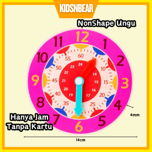 Mainan edukasi anak | Mainan montessori | Jam dinding kayu | Mainan Jam Kayu | Mainan Balok kayu Jam | 69-Jam Kayu