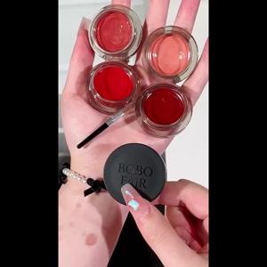 BOBOFAiR Canned solid crystal clear lip jelly moisturizing and long-lasting lip gloss student lip color cross-border makeup wholesale
