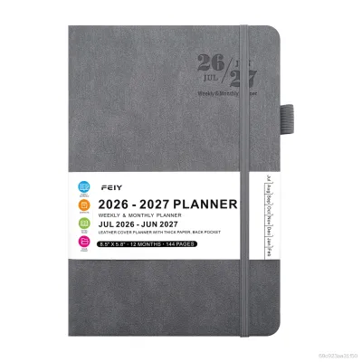 A5 Dated Planner Notebook 2026-2027 - ดีไซน์เรียบง่ายสำหรับชีวิตการเรียนงาน