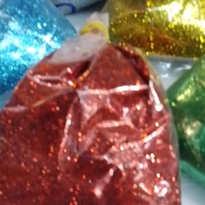 Nhũ kim tuyến rắc lấp lánh làm handmade trang trí móng