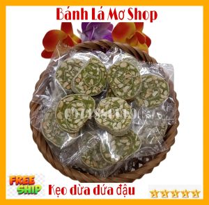 {FREESHIP} 1Kg Kẹo dừa dứa cuộn đậu Bến Tre- BÁNH LÁ MƠ SHOP