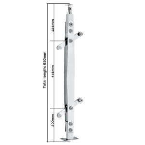 Stair railing glass clip/king column/stainless steel 304 single/180 ° (extra thick)