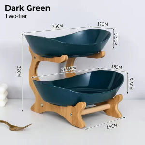 SG-2/3 Layer Fruit Tray Multi-layer Storage Snack Basket Candy Plate Wooden Storage Shelf  Space-Saving