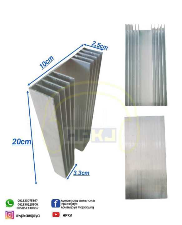 PROMO!!! HEATSINK PENDINGIN HS 20CM 5 SIRIP Heat sink HS 20cm 2mm