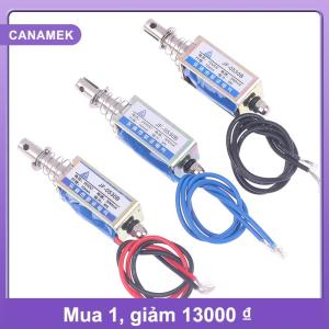 【CANAMEK】 1 cái JF-0530B DC 6V 12V 24V đẩy & kéo loại nam châm điện giữ lực lượng 5N du lịch 10mm tuyến tính điện từ