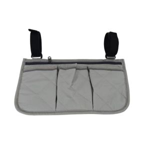 Multi Pockets Wheelchair Side Armrest Bag Stroller Side Pouch Bag With Zipper and Reflective Strap