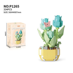 MEKANSM Flower Block Succulent Pot DIY Mainan Balok Buket 3D Puzzle Bricks Hadiah