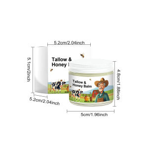 new Organic Grass-Fed Beef Tallow Balm with Raw Honey - Moisturizing Cream for Soft Smooth Skin - Handmade All-Natural Moisturizer hot