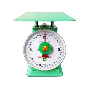 RENKMHE Electronic Spring Dial Scale 20 Kg 30 Kg 40 Kg 50 Kg Timbangan Manual Jarum Duduk Besi Plat Datar Rata Timbangan Meja Hijau 20kg 30kg 40kg 50kg Ayam Daging Barang Makanan