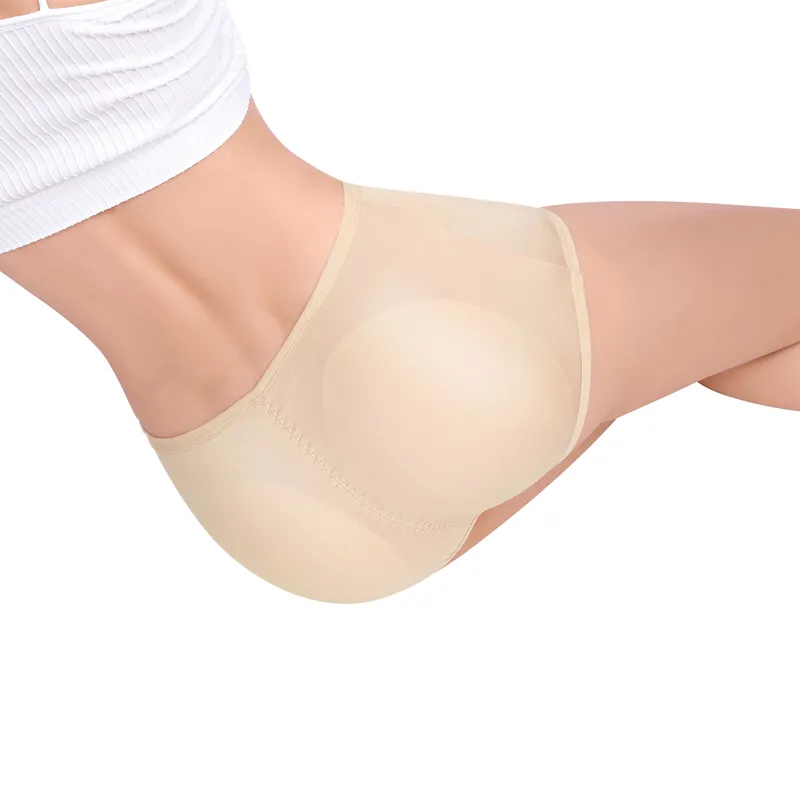 Women Padded Pad Butt Lifter Hit Up Padded High Waist Panties Clothing  Buttocks Reinforced Pants Buttocks Lift Hip Shaping Pants