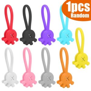 6PCS Reusable Magnetic Cable Ties Cartoon Data Cable Protector Organizer Strong Magnet Bundling Clips Wire Management Keeper Cord Tie