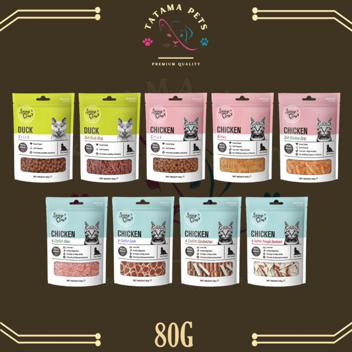 Jerky Time Cat Treat / Cat Snack 80G (Chicken , Beef) Cat Jerky