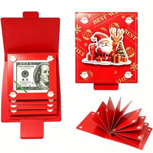 MUSCLEX  ra Phong bì đỏ Giáng sinh Giấy Họa tiết ông già Noel Phong bì đựng tiền của ông già Noel  Có thể gấp lại Người giữ quà tặng tiền  Tặng quà ngày lễ