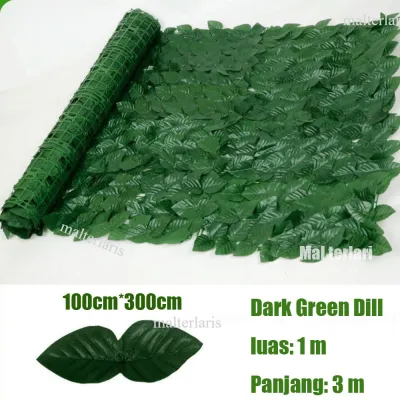 3 Meter x 1 Meter Daun Hias Ornamen Dekorasi Rumah Pagar Dinding Roll Daun Rambat Import Termurah Artificial Rumput Palsu Gulungan Daun Dinding semangka /Daun Roll/ Daun dekorasi / Daun artifisial