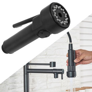 LIANKAI 304 Stainless Steel Wall Mounted Pull Out 360° Rotate Kitchen Faucet Cold Water Mixer Kitchen Sink Faucet Pull Down Stainless Faucet For Kitchen Faucet