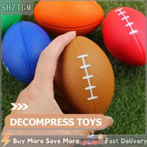 [COD] SHZTGM ลูกบอลรักบี้ทำจากโฟม PU แข็งสำหรับคลายและลดแรงกดลูกบอลของเล่นฟุตบอล