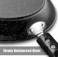 22.5cm 24cm 26Ccm 28cm Non-Stick Frying Pan Black Durable Scratch Resistant Superior Heat Induction Oil Free Cooking. 