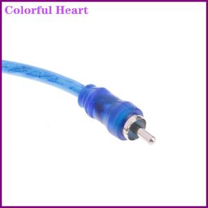 Colorful Heart 1ชิ้น RCA ตัวเมียถึงตัวผู้ตัวแยกสัญญาณเสียงสเตอริโอ Y อะแดปเตอร์สายเคเบิลเชื่อมต่อ