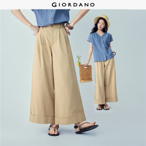 Giordano Beau Monde Women Women Casual Pants - Pleated & Wide-Leg Free Shipping 13416203
