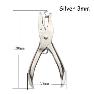 Circle Single Hole Puncher 3MM/6MM One-Handed Metal Paper Cutter Puncher For Paper Card Binding