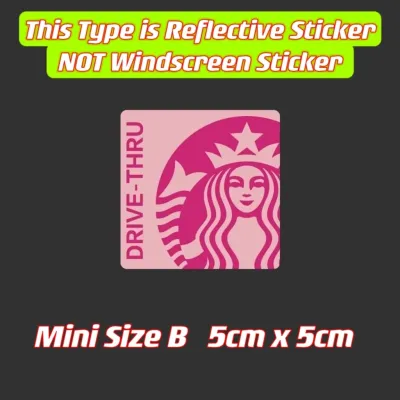 Car Styling Decals for McDonalds/KFC/Starbucks VIP Customers - Reflective Body Sticker in Blue/Black/Pink/Green
