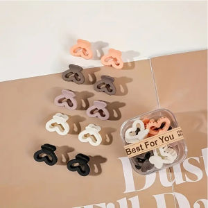 Jedai Mini Kutu Jepit Rambut Kecil Mini Pony Anak Baby Warna Doff Matte Milky Tea Ukuran 1 - 4 cm Hair Claw Cakar Bunga Kupu Matahari Glossy Korea Thailand Premium Ori Original