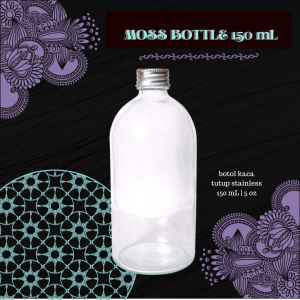 MOSS Glass Bottle 200 mL | Botol Kaca Tutup Stainless | Botol Kopi