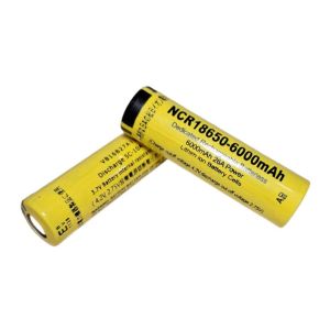 BATERAI LITHIUM BATRE Li-ion TYPE 18650 2.75V sampai 4.2V 6000mAh Warna Kuning