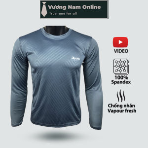 Áo thun nam Thu Đông tay dài áo giữ nhiệt nam áo đá banh chất thun dập vân VNO21