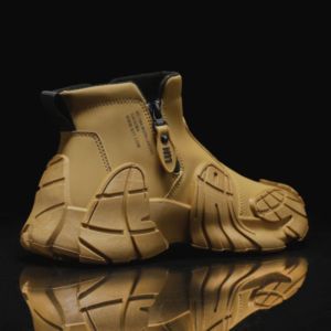 Mens High-Top Martin Boots Lightweight Waterproof Anti-Slip Work Shoes Trendy Thick Bottom Casual Slip-On Summer New Arrival