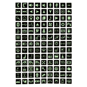 117/132 Sheets Luminous Car Instrument Panel Button Stickers Automobile Rocker Switches Decorative Labels Car Styling Accessories