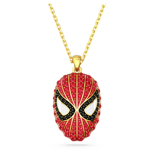 🖤Swarovski🖤Marvel series Spider-Man red diamond pendant necklace XL-HS98643560 classic design style couple necklace 925 sterling silver womens fashion necklace special gift for boyfriend or girlfriend