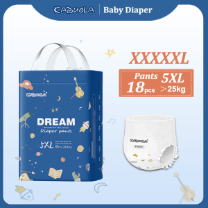 Kaduola 5XL Baby Diaper Pants 18pcs Big Size Diaper for Chubby Baby Full Core Tape Design Anti Leak Overnight Diaper Free Shipping